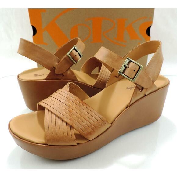 Korks By Kork-Ease Martinique Platform Wedge Sandals Comfort Natural Size 9 - Picture 3 of 10
